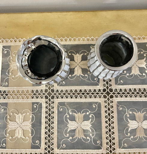 Adore the Decor™ 2 Piece Ceramic Lined Vase Set - 7"